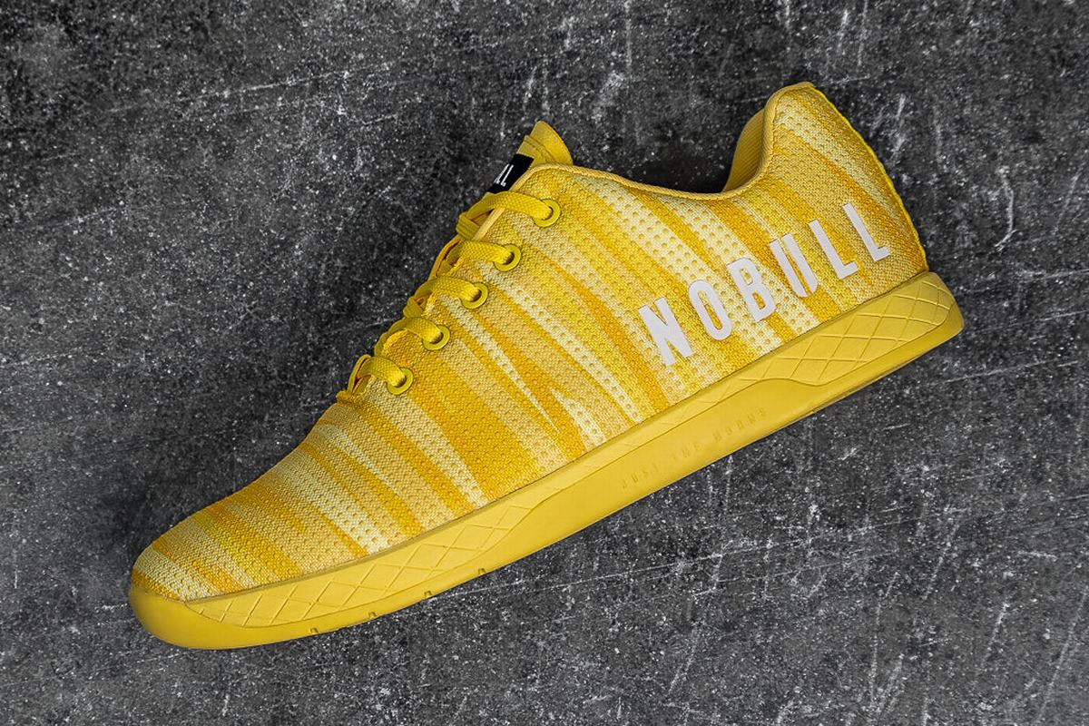 Nobull Superfabric Men's Trainers Yellow | Australia (KU7321)